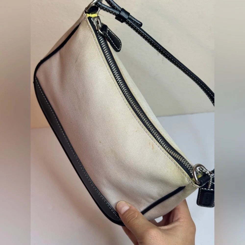 Coach Y2K Hampton Demi Mini Hand Bag Shoulder Bag Canvas/Leather - Picture 5 of 13